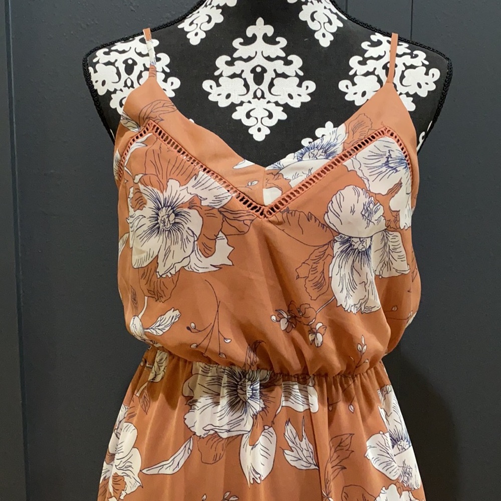 Mauve Floral Maxi Dress